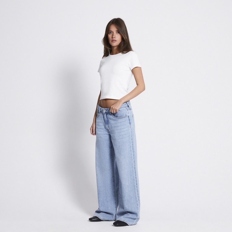 Mid waist wide jeans "Optiwide" Light used